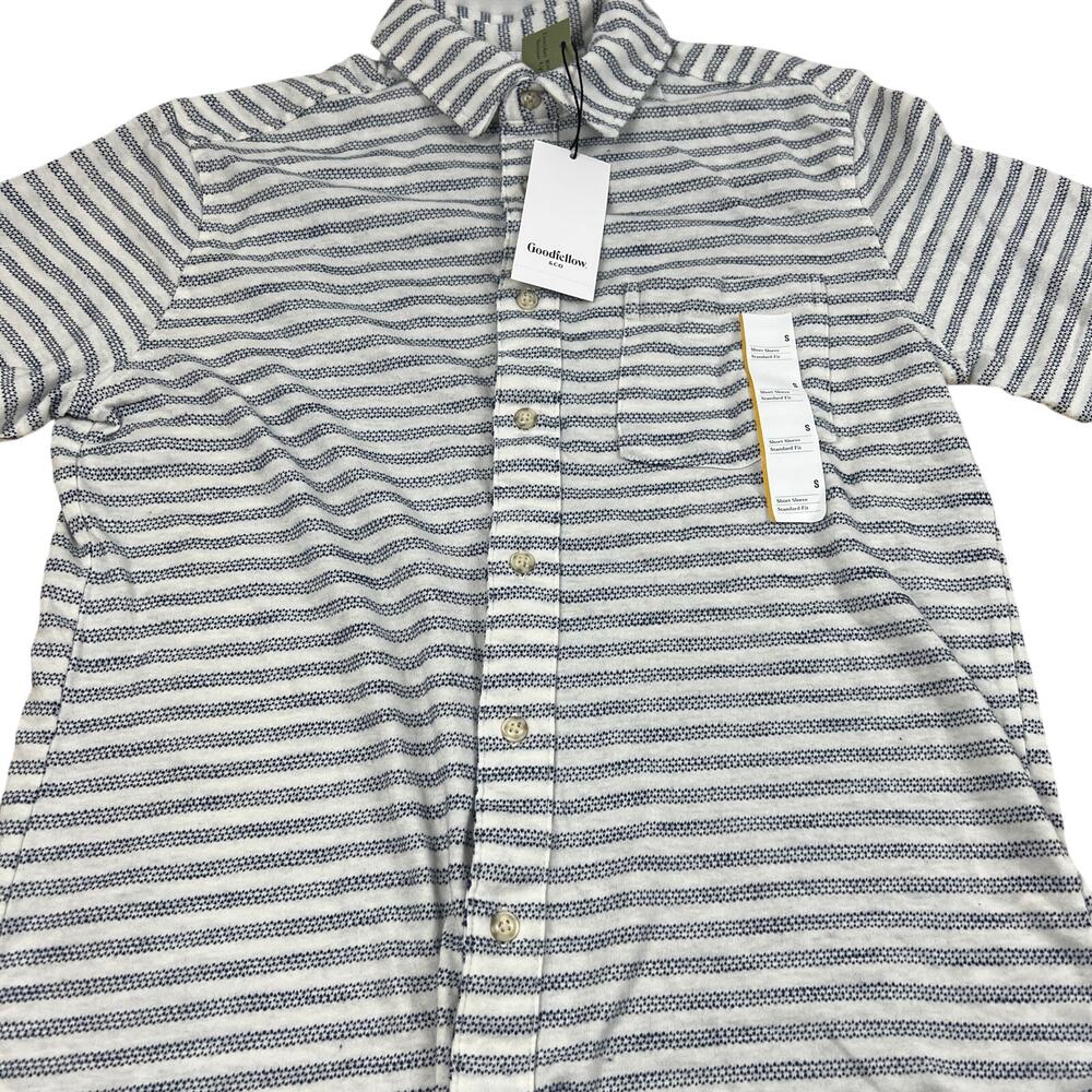 Goodfellow & Co Men's Striped Short Sleeve Button-Down Shirt - Size Small - NWT